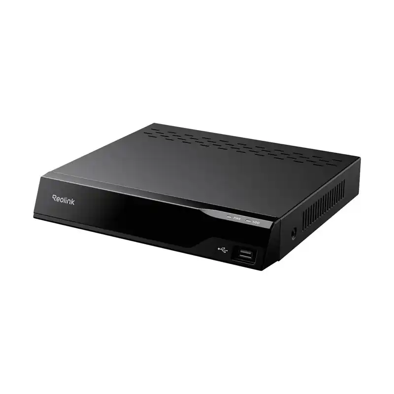 Retur ușor NVR Reolink RP-PN8-NHD 16MP 8POE Camere: Până la 12 camere IP (8 cu fir), rezoluție maximă 16MP Rezoluție afișaj: HDMI: 3840x216