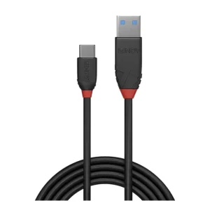 Cablu Lindy 1.5m USB 3.2 Type-A to Type-C (tata - tata), Black Line, Supported Bandwidth: 10Gbps, Doar azi