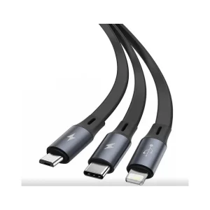 CABLU alimentare si date Baseus Bright Mirror 2 One-for-three Retractable, pt. smartphone, USB la Micro-USB + Lightning Iphone + Super ofertă