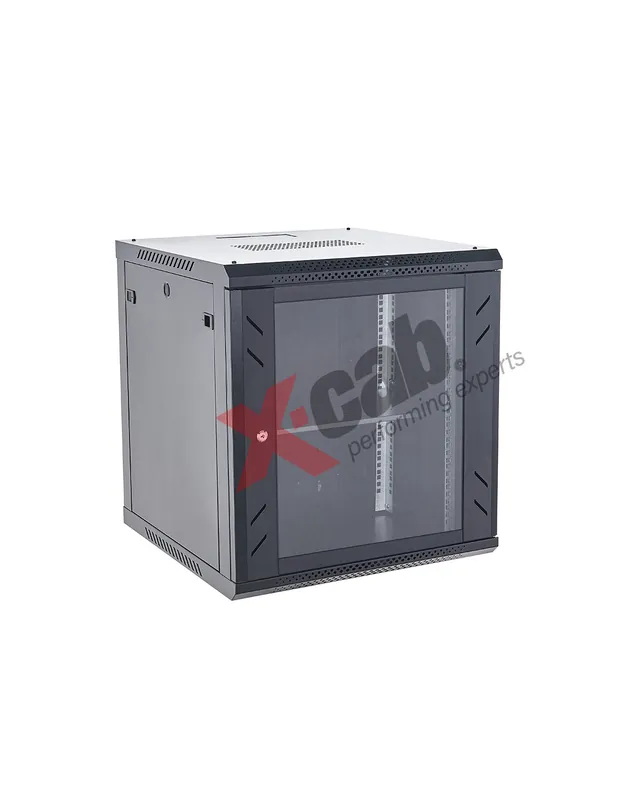 Cabinet metalic de perete 19", tip rack wallmount, 12U 600x600 mm, Xcab S Negru "Xcab-12U60S.9004" Reducere