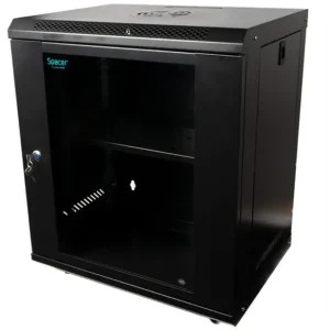 Preț mic CABINET 19" SPACER 12U 500 x 400mm, fixare pe perete, Flatpack (dezasamblat),Black