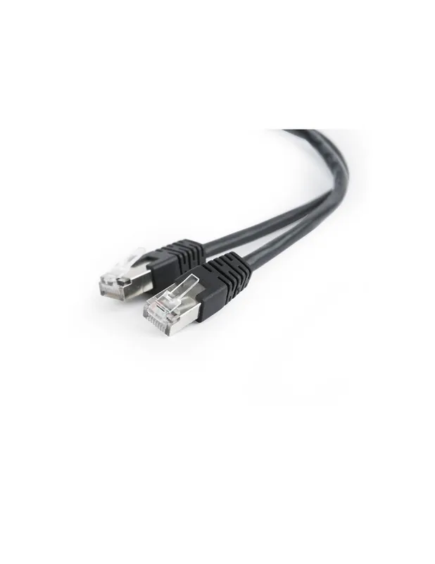Calitate înaltă PATCH CORD FTP GEMBIRD Cat5e, cupru-aluminiu, 0.5 m, negru, AWG26, ecranat "PP22-0.5M/BK"