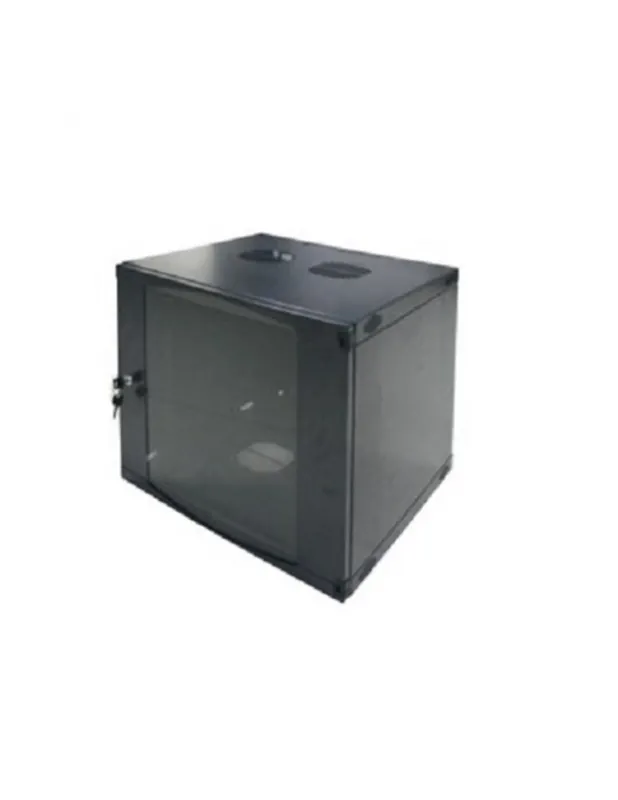 Noutate CABINET 19" SPACER 12U, fixare pe perete, Flatpack (dezasamblat),Black, 582 (h) x 515 (w) x 400 (d) mm, usa sticla cu blocare,