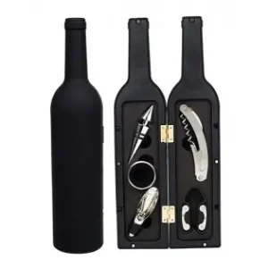 Set Cadou "Accesorii Vin In Forma De Sticla, 6In1" Culoare Neagra Ofertă