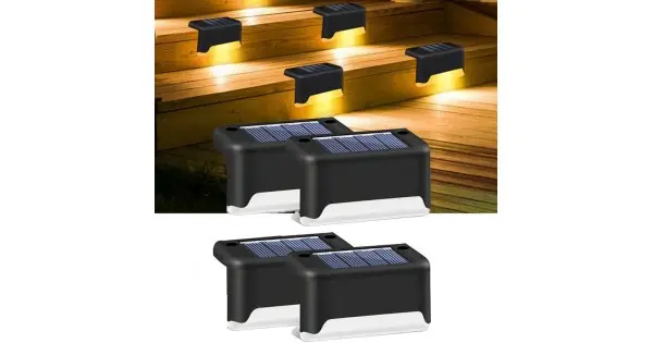 Set 4 X Lampa Solara Estetica Exterioara Pentru Gard Sau Scari Noutate