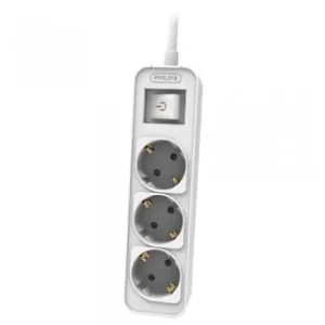 Ofertă limitată Prelungitor Cu Intrerupator 3 Cai 1.5m Philips