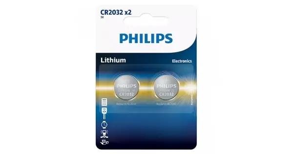 Baterie Lithium Cr2032 Blister 2 Buc Philips Plată securizată