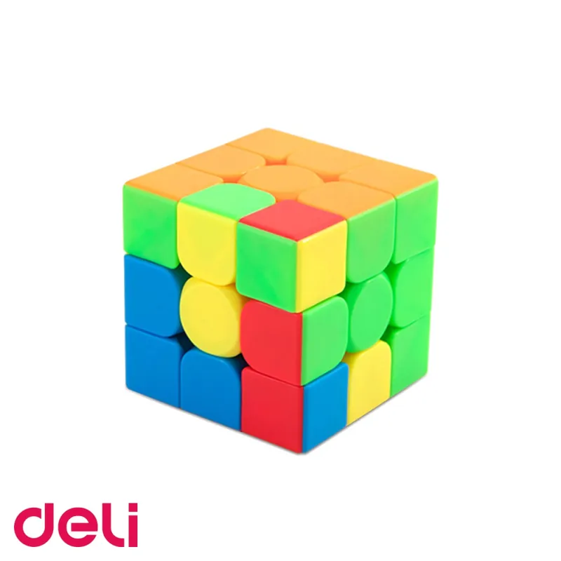 Cub magic 3x3x3 Deli, joc creativ cu 6 fete colorate, pentru copii si adulti Lichidare de stoc