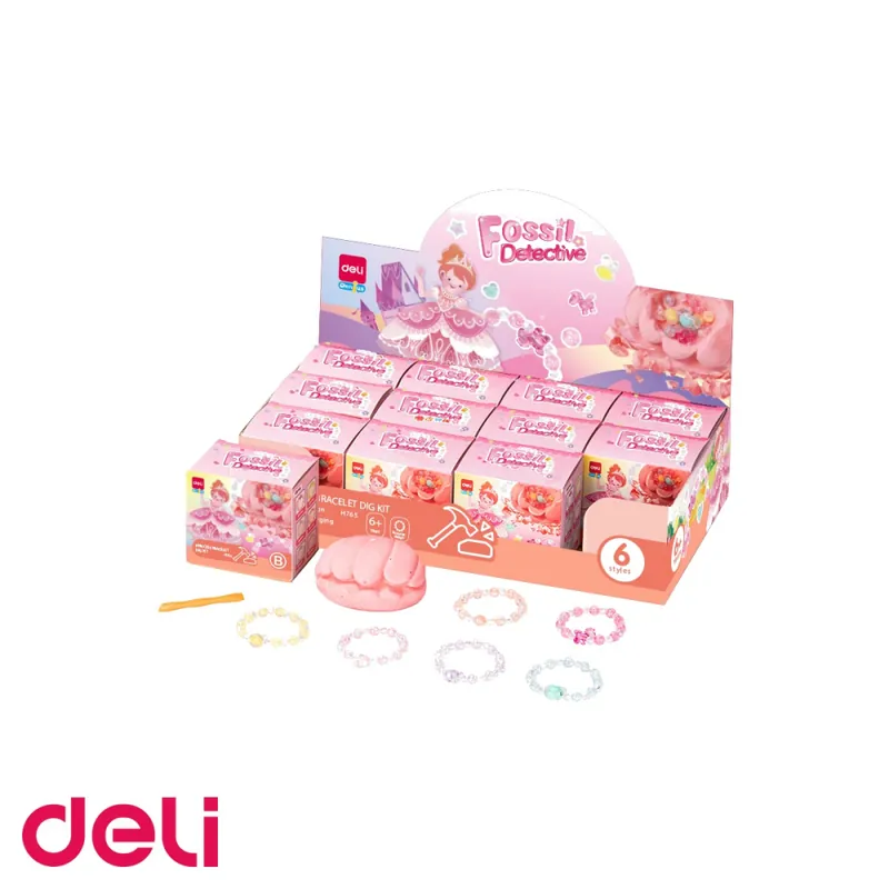 Reducere Set creativ Deli Fossile Detective, kit descoperire bratari fosile, pentru copii peste 6 ani