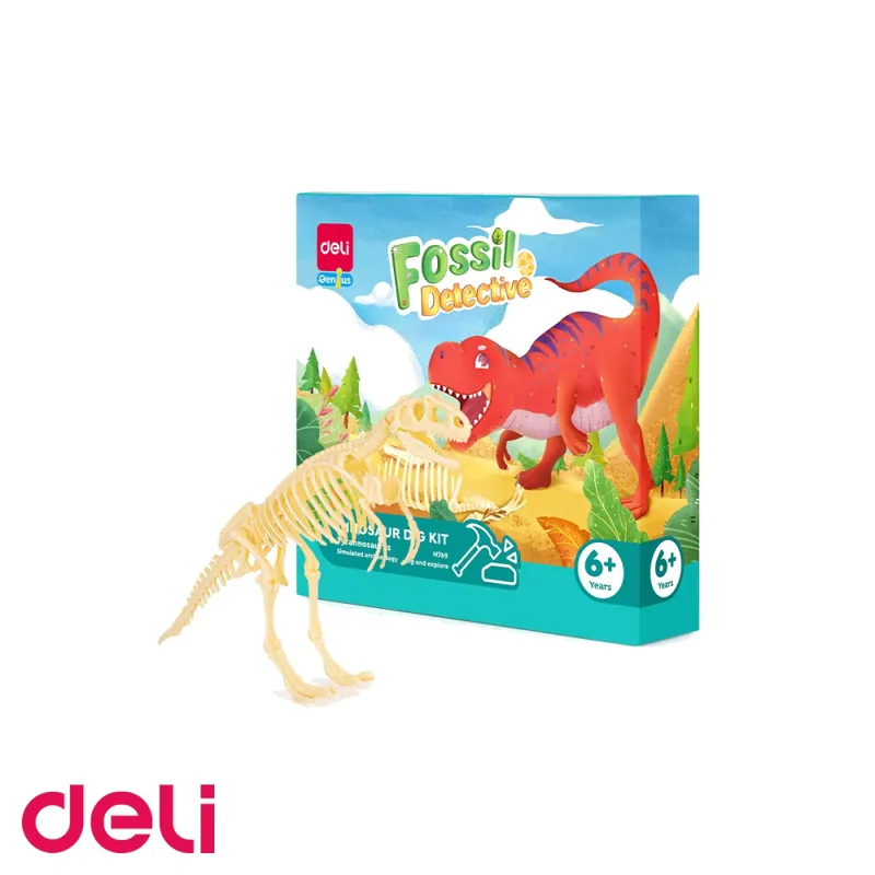 Set creativ Deli Fossile Detective Tyrannosaurus, kit descoperire fosile dinozaur, pentru copii peste 6 ani Preț promoțional