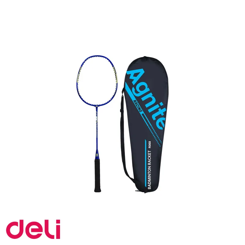 Plată sigură Racheta de badminton Deli Agnite, fibra de sticla, cadru aluminiu, pentru joc intermediar si profesional