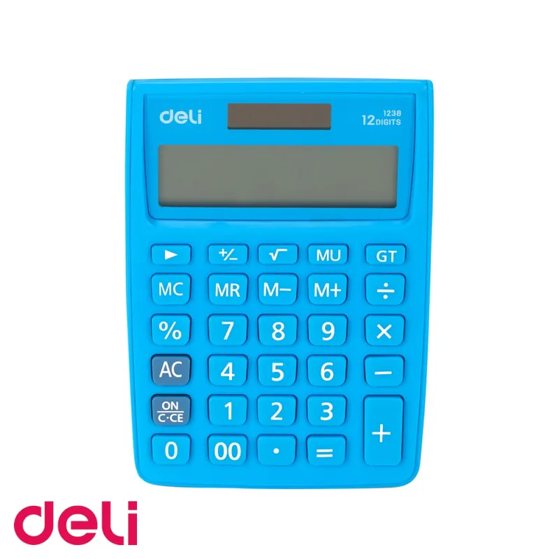 Calculator de birou Deli 1238, 12 cifre, alimentare dubla, pentru calcule fiscale si uz profesional Super ofertă