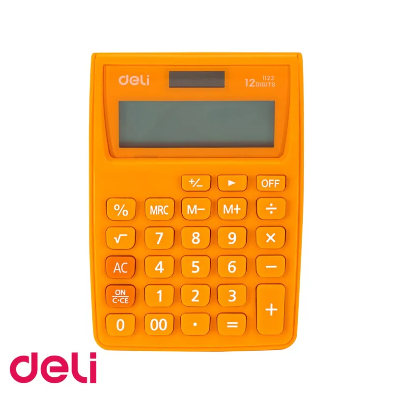 Cel mai bun preț Calculator de buzunar Deli 1122, 12 cifre, alimentare dubla, alb-portocaliu, pentru birou si uz fiscal