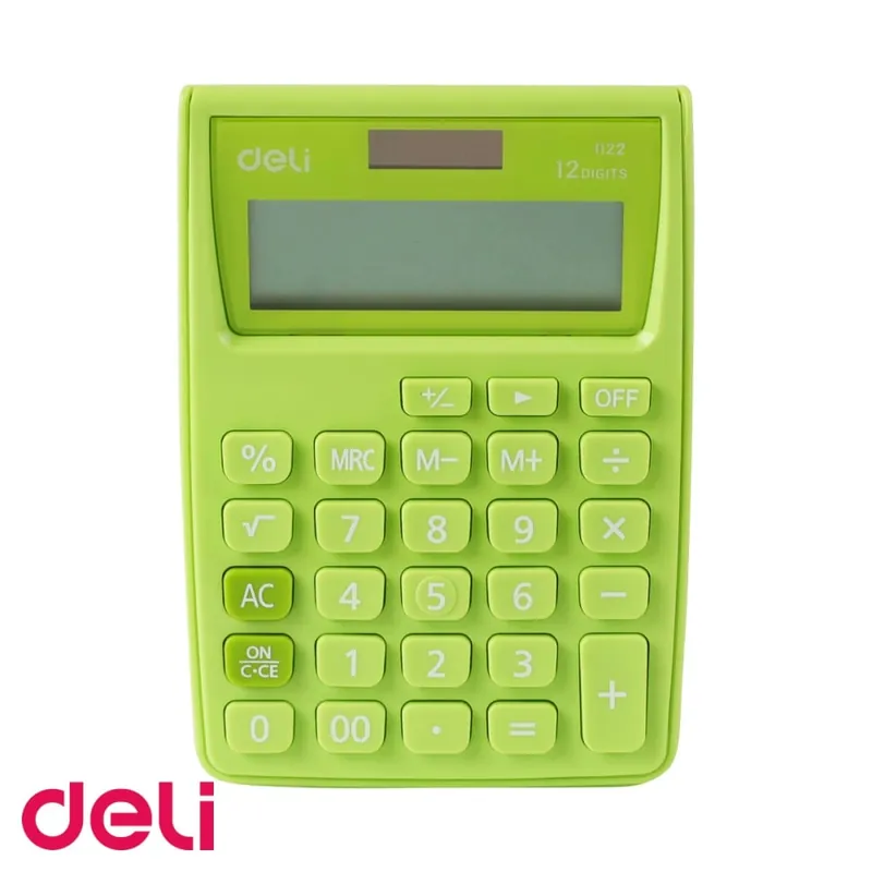 Calculator de buzunar Deli 1122, 12 cifre, alimentare dubla, pentru birou si uz fiscal Doar azi
