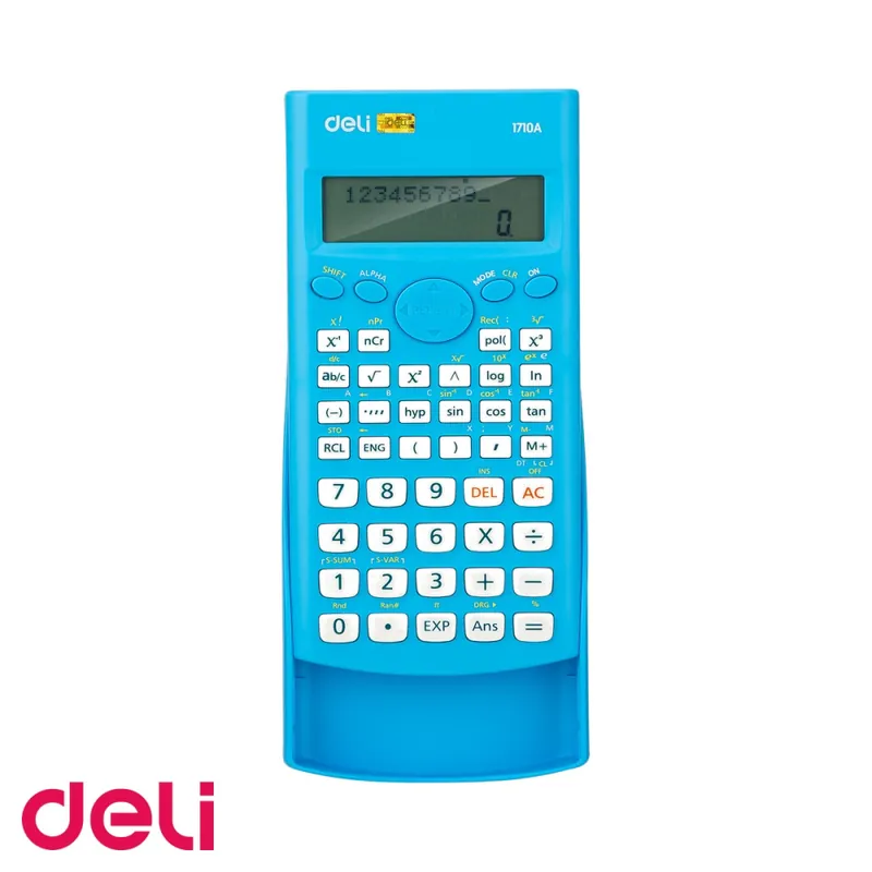 Calculator stiintific Deli 240 functii, afisaj LCD 2 linii, 12 digits, pentru elevi si studenti Popular
