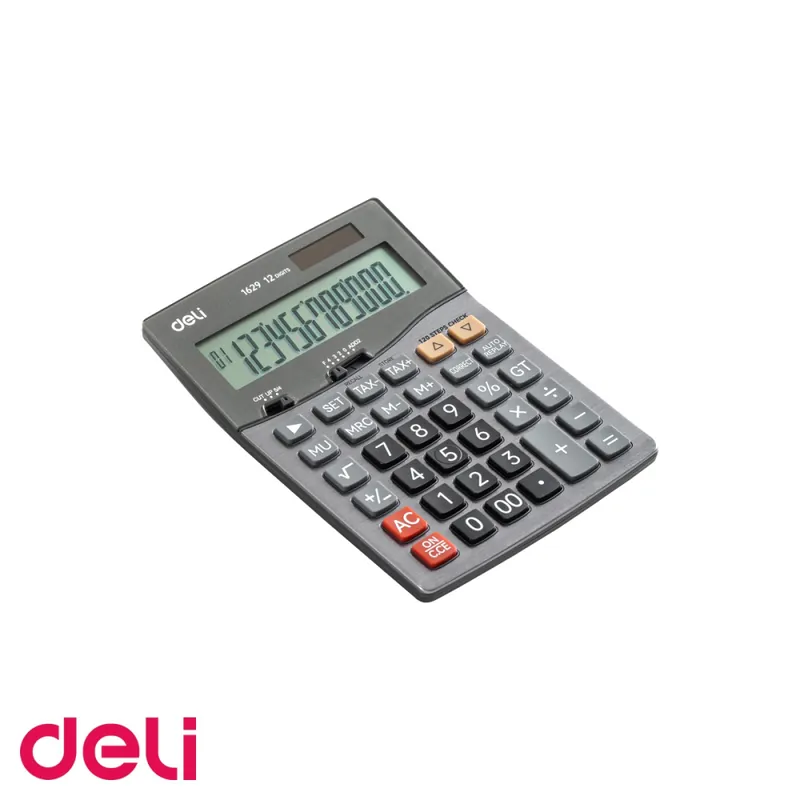Calculator de birou Deli 1629, 12 digits, carcasa metalica, pentru calcule financiare si contabile Preț redus