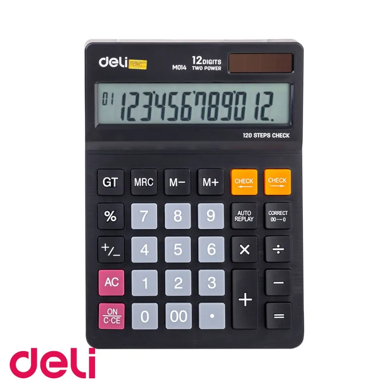 Bestseller Calculator de birou Deli M1420, 12 digiti, display LCD mare, pentru uz profesional la birou