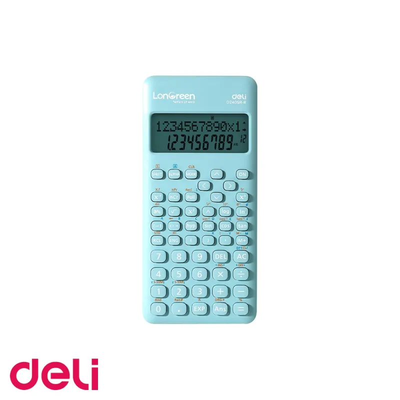 Calculator stiintific Deli, 240 functii, 12 digiti, plastic reciclat, pentru elevi si profesionisti Cel mai vândut