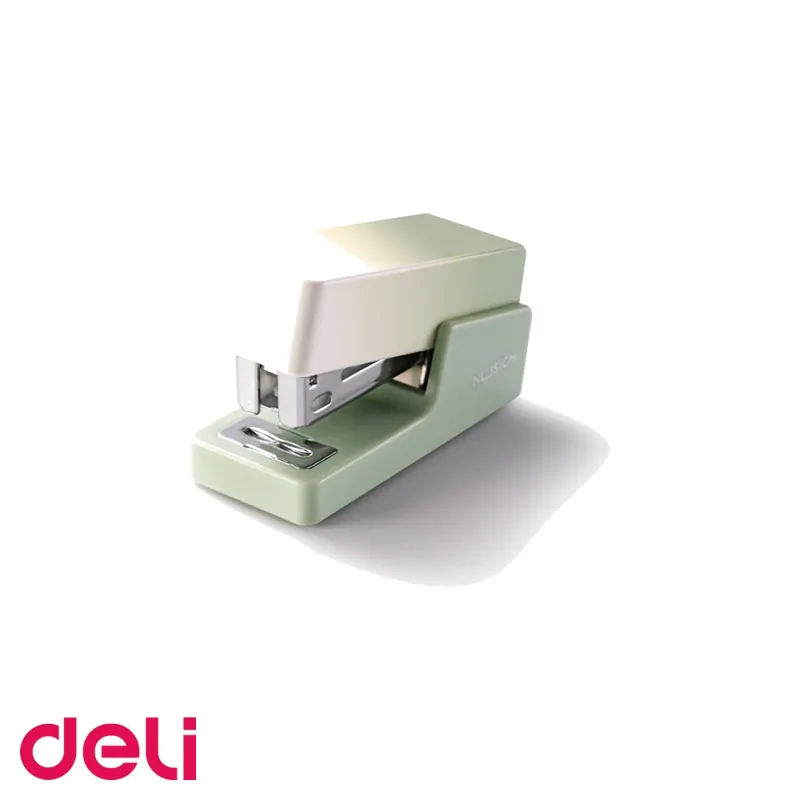 Capsator mini Deli Nusign, capacitate 12 coli, capse 24/6, pentru birou si acasa Nu rata