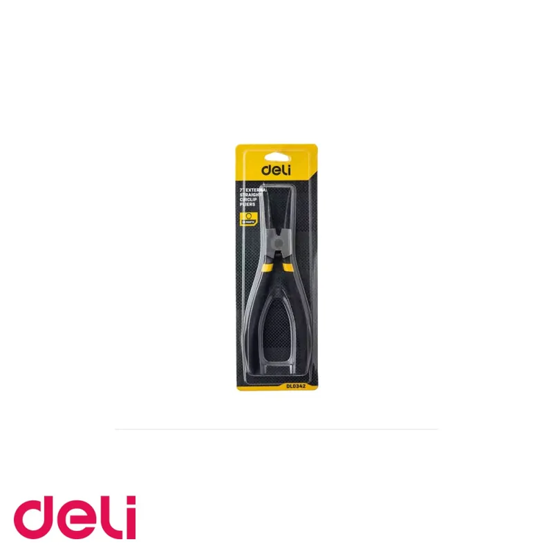 Super ofertă Cleste cu varf subtire pentru precizie Deli DL0342, 7 inch, finisaj negru, pentru lucrari fine si tehnice