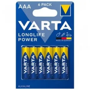 6 Baterii Alcaline Lr03 Longlife Power Varta Plată securizată