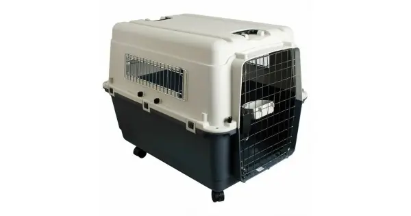 Cusca Pentru Transport Caini Sau Pisici, Karlie Nommand, Marime Xl, Dimensiuni 90 X 60 X 68 Cm, Culoare Gri/Alb Premium