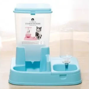Cel mai bun preț Distribuitor De Alimente Si Apa Pentru Animale, 2In1, Culoare Albastru