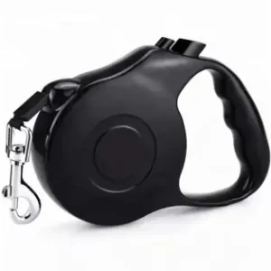 Lesa Retractabila Automata Cu Carabina Pentru Caini, Lungime Sfoara 5M, Culoare Neagra Cumpără online
