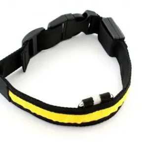 Cumpără acum Zgarda Iluminata Cu Led Pentru Caine Sau Pisica, Culoare Galben, Avx-Ag232B
