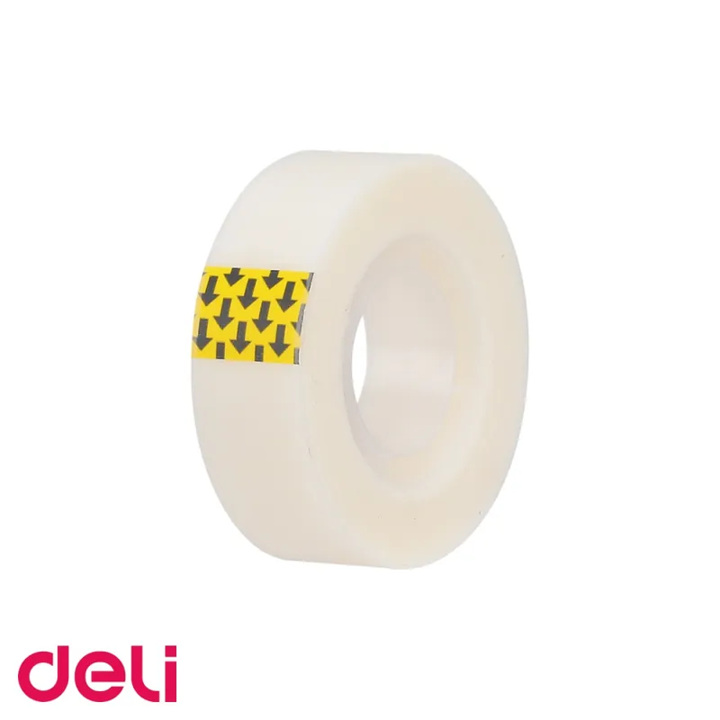Banda adeziva invizibila Deli, 18 mm x 33 m, non-toxica, pentru birou si uz casnic Discount