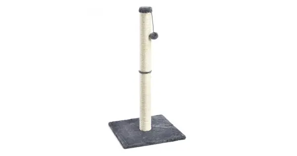 Jucarie Interactiva Pentru Pisici, Model Stalp Cu Ciucur, 100Cm, Culoare Bej Reducere de preț