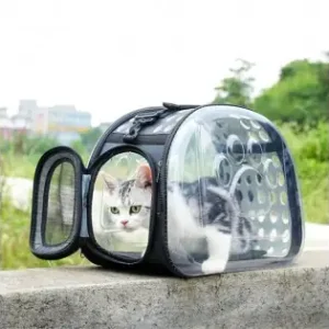 Geanta De Transport Pentru Caine Sau Pisica Gri - Transparent Ag644P Disponibil imediat
