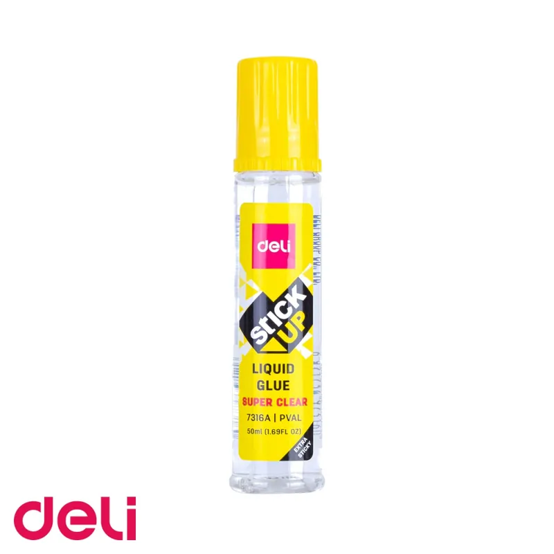 Lipici lichid Deli 50 ml, cu aplicator din plastic, pentru birou si scoala Ieftin