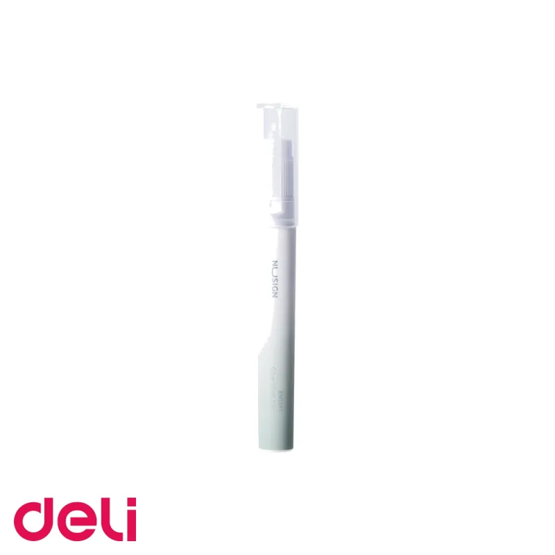 Lipici tip creion Deli Nusign 2.2g, uscare rapida 60 secunde, verde, cu clips de prindere Discount