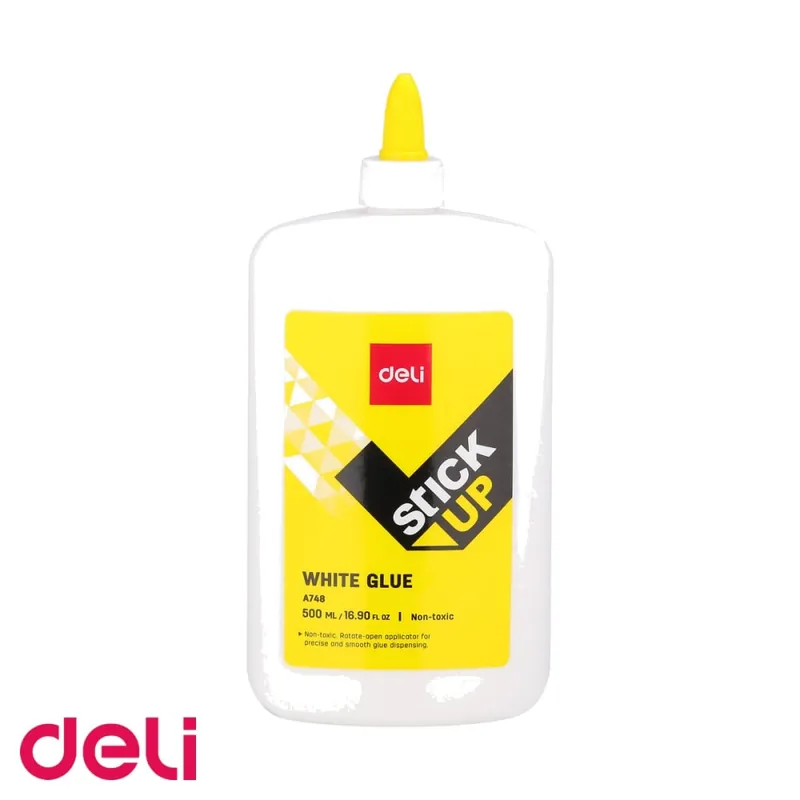 Lichidare de stoc Aracet Deli 500ml, adeziv universal alb fara solventi, tub plastic cu varf subtire, pentru aplicatii creative
