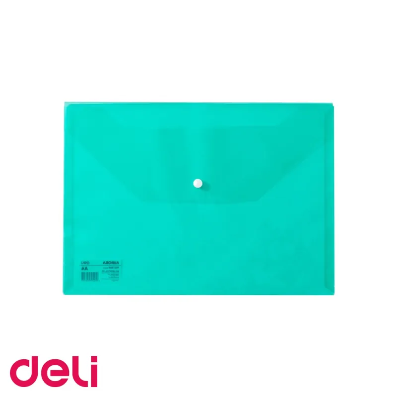 Super ofertă Mapa plastic cu buton Deli, format A4, verde, pentru organizarea documentelor