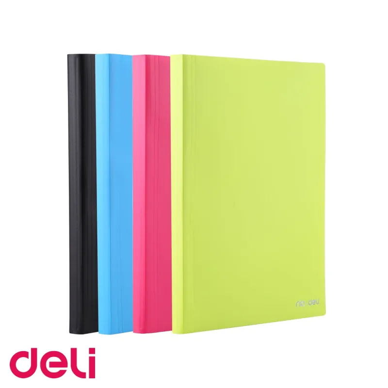Transport gratuit Mapa de prezentare Deli cu 100 folii, coperta flexibila neon, pentru organizare documente