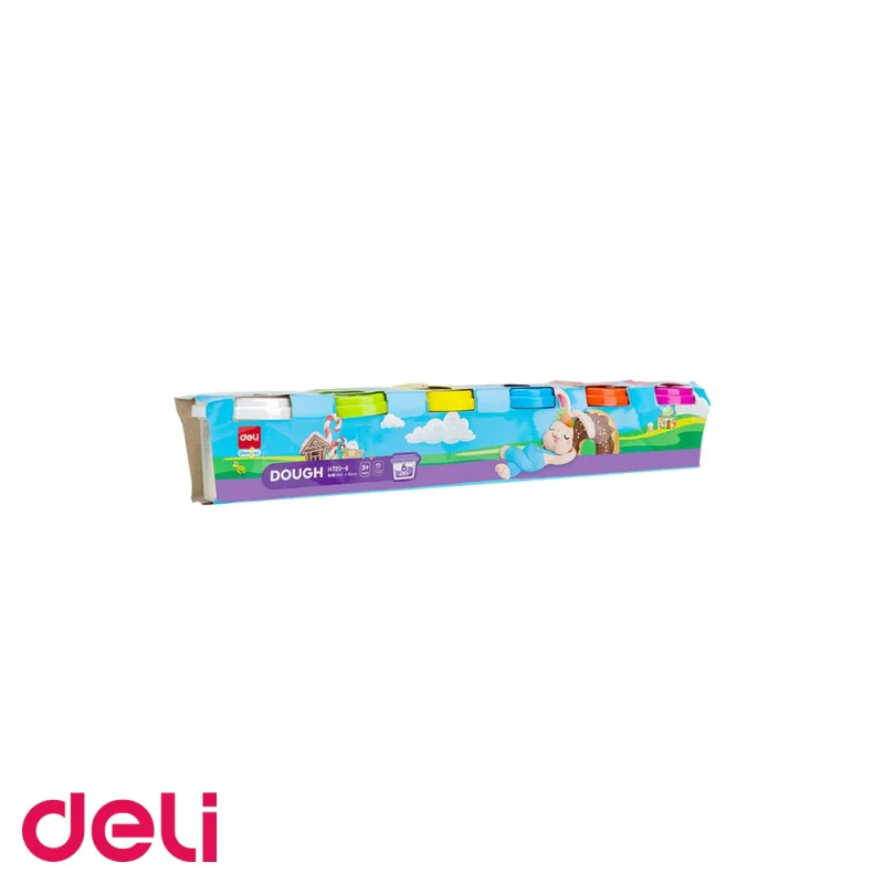 Set plastilina modelaj Deli, 6 culori x 100g, non-toxica, pentru copii Cel mai bun preț