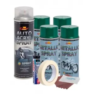 Ofertă de sezon Kit Complet Reparatie Si Vopsire Jante Culoare Verde Metalizat, V4