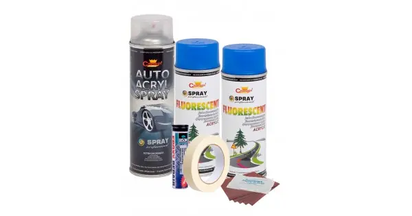 Kit Complet Reparatie Si Vopsire Jante Culoare Albastru Fluorescent, V2 Preț redus