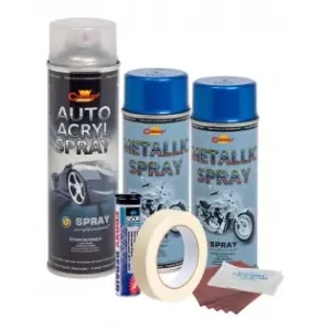 Kit Complet Reparatie Si Vopsire Jante Culoare Albastru Metalizat, V2 Preț mic