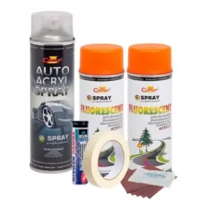 Kit Complet Reparatie Si Vopsire Jante Culoare Orange Fluorescent, V2 Comandă acum
