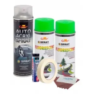 Kit Complet Reparatie Si Vopsire Jante Culoare Verde Fluorescent, V2 Preț promoțional