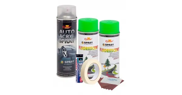Kit Complet Reparatie Si Vopsire Jante Culoare Verde Fluorescent, V2 Preț promoțional