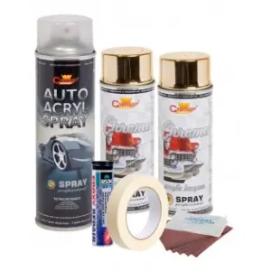 Kit Complet Reparatie Si Vopsire Jante Culoare Auriu Metalic, V2 Reduceri