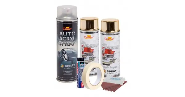Kit Complet Reparatie Si Vopsire Jante Culoare Auriu Metalic, V2 Reduceri