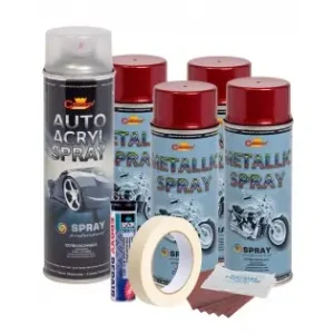 Ofertă de sezon Kit Complet Reparatie Si Vopsire Jante Culoare Rosu Burgundy Metalizat, V4
