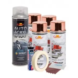 Kit Complet Reparatie Si Vopsire Jante Culoare Cupru Metalic, V4 Calitate înaltă