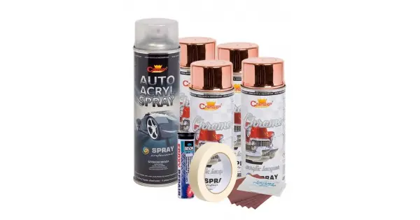 Kit Complet Reparatie Si Vopsire Jante Culoare Cupru Metalic, V4 Calitate înaltă