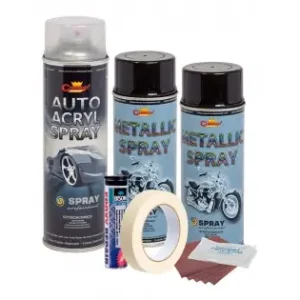 Kit Complet Reparatie Si Vopsire Jante Culoare Negru Metalizat, V2 Popular